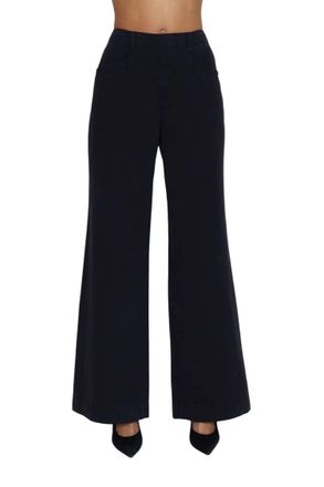 Pistola Denim Jasmine High Rise Wide Leg Trouser In Black
