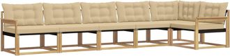 vidaXL Conjunto De Sof&aacute;s De Exterior 6 Uds. Y Beige Vidaxl