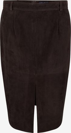 Luisa Spagnoli Mittellanges Wildlederrock mit Schlitz Fortino