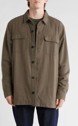 Travis Mathew Halfway There Shirt Jacket in Dark Olive at Nordstrom Rack, Size Small