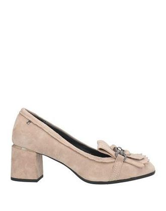 Castamere Femmes Haut High Talon Heel Bloc Chunky Plate-Forme Rond Bout Slip-on Escarpins Classique Cute Dress 13 CM Heels Chaussures Beige 35 EU