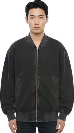 Diesel Black Oversized Bomber Jacket