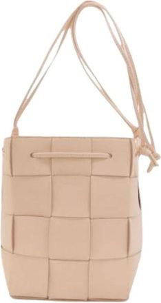 Bottega Veneta Pre-owned Bucket Bags, female, Beige, Size: ONE SIZE Pre-owned Vintage Bucket Shoulder Bag
