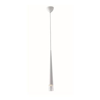 Netlighting Lancelot Slim Round Ceiling Pendant Glass White GU10