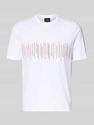 Paul Smith T-Shirt mit Rundhalsausschnitt und Motiv-Print in Weiss, Gr&ouml;&szlig;e XL
