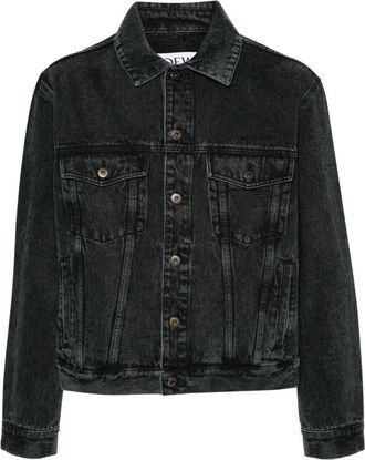 Loewe Anagram Cut-Outs Medium-Weight Washed Denim Jacket