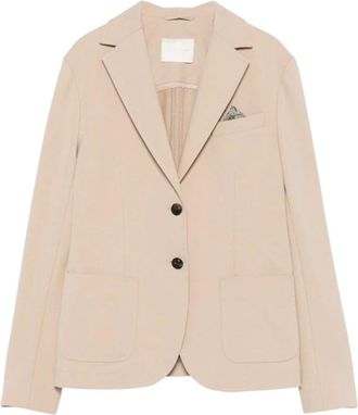 Circolo 1901 Enkelrijige Blazer - Dames - Blazers - Beige - M - Katoen - Jassen