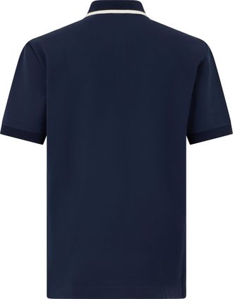 Dolce & Gabbana Mens Short-Sleeve Polo Very Dark Blue Polyester Shirts T-shirts And Polos