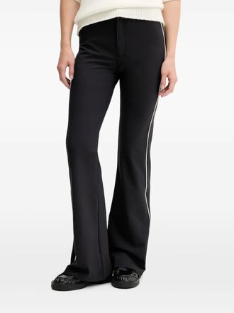 HUGO BOSS stripe-detail trousers - Zwart