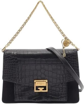 Givenchy Pre-owned GV3 Leder 2way Schoudertas - Dames - Vintage Schoudertas - Zwart - ONE Size - Leer - Vintage