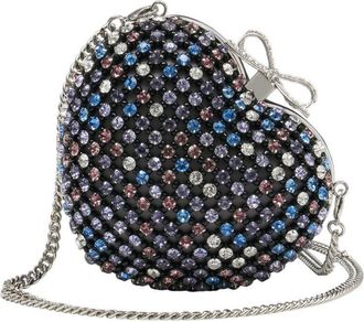 Self Portrait Self-Portrait Heart Clutch Black