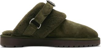 Burberry Mens Green Chubby Cotton Mules - Dark Green - Size EU 40