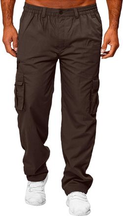 Generic Mens Combat Cargo Trousers UK Multiple Pockets for Hiking and Outdoor Activities Chinos Trouser Loose Fit Tactical Pants Relaxed Baggy Joggers Bottoms