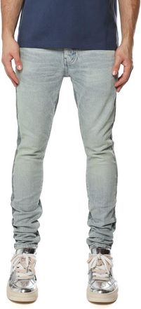 Purple Two-Tone Skinny Jeans in Light Indigo at Nordstrom, Size 29