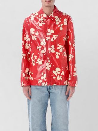 Dries Van Noten printed coated cotton relaxed-fit shirt jacket