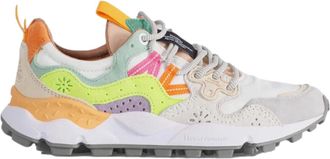 Flower Mountain Chunky Sole Sneakers with Vibrant Panel Accents