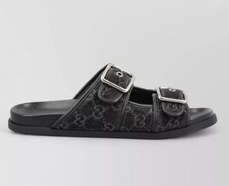 Gucci rhein slide sandals signature gg denim