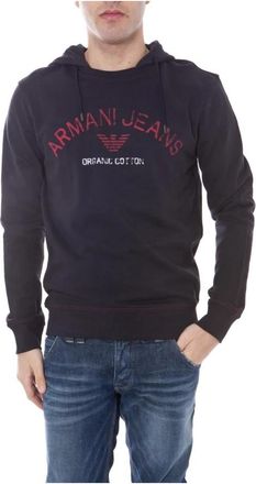 Armani Jeans Hoodie - Heren - Hoodies - Blauw - XL - Katoen - Hoodies & sweatvesten