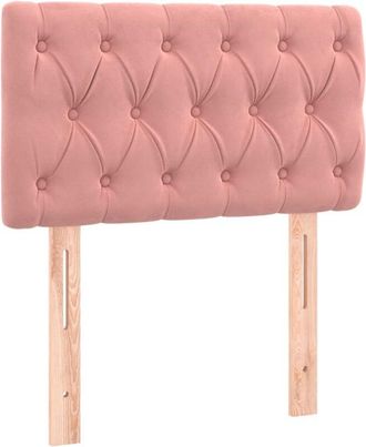 vidaXL Cabecero Con Led De Terciopelo Rosa 80x7x78/88 Cm Vidaxl