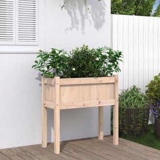 vidaXL Fioriera da Giardino con Gambe 70x31x70 cm Legno Massello Pino - Vidaxl