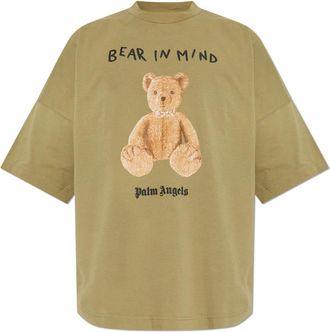 Palm Angels Bear in Mind Loose T-shirt - Heren - T-shirts - Groen - S - Katoen - Tops