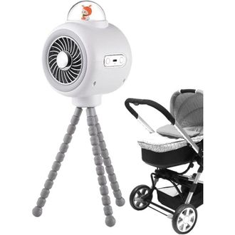 OEM Ventilador Gen&eacute;rico Desmontable Para Cochecito, 3 Velocidades, Rotaci&oacute;n De 360&deg; Ventilador Port&aacute;til Recargable Por Usb Para Asiento De Coche Y Cuna, R