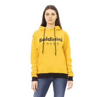 Baldinini Felpa con cappuccio in cotone felpato - - Sweatshirts & Hoodies - Donna - Giallo - L