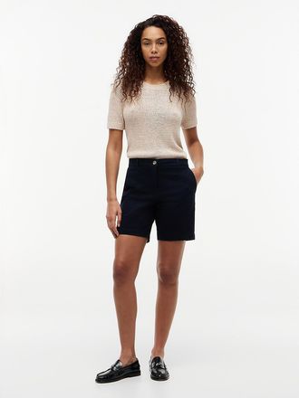 Tommy Hilfiger Womens Stretch 7 Chino Short - Navy - 00