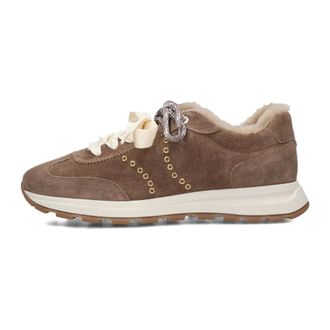 Stefano Lauran Lucilla_1 Lage Sneakers - Dames - Schoenen - Beige - Maat: 38 EU Su&egrave;de