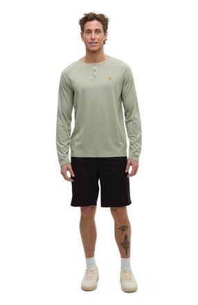 tentree Baker Henley Longsleeve in Light Moss Heather at Nordstrom, Size Xx-Large