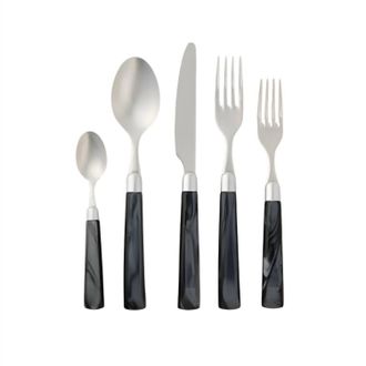 Blue Pheasant Colson Flatware Set In Silver