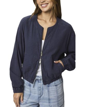 Splendid Clea Linen-Blend Bomber Jacket