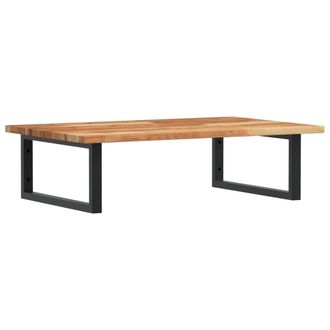 Berkfield Home Basin Shelf Wall Mounted Steel & Solid Wood Acacia in Brown