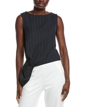 Gracia Cross Body Drape Sleeveless Top