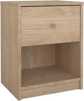 Dmora Dmora - Mesa De Noche Kastri, C&oacute;moda Baja, Mesilla De Noche, Estante De La Cama, 38x30 H48 Cm, Roble