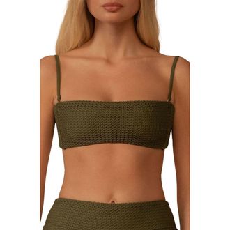 Montce Swim Olive Summer Bikini Top in Olive Crochet at Nordstrom, Size X-Small