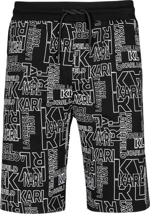 Karl Lagerfeld Shorts sportivi con logo - Nero