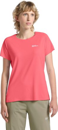 Jack Wolfskin Funktionsshirt JACK WOLFSKIN PRELIGHT STRIDE T W, Damen, Gr. L (42/44), sunset, coral, Oberstoff 100% POLYESTER, Shirts Funktionsshirt