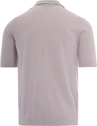 Ballantyne Mens Polo Open Collar Grey Stone Cotton Shirts T-shirts And Polos