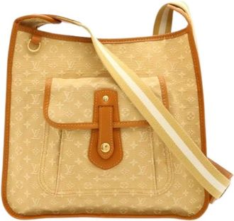 Louis Vuitton Pre-owned Monogram Mini Shoulder Bag - Dames - Vintage Schoudertas - Beige - ONE Size - Leer - Vintage