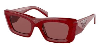Prada PR 13ZS 15D08S Womens Sunglasses Red Size 50