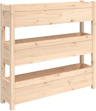 vidaXL Jardinera De Madera Maciza De Pino 112x25x104,5 Cm Vidaxl