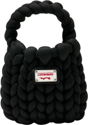 Charles Jeffrey Loverboy Mini Marshmallow Handtas - Dames - Handtassen - Zwart - ONE Size - Polyester - Tassen