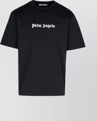Palm Angels cotton logo print slim t-shirt