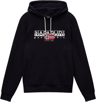 Napapijri Hoodie NAPAPIJRI, Herren, Gr. S, schwarz, Sweatware, Obermaterial: 100% Baumwolle, unifarben, regular fit normal, Rundhals, eingesetzt Rippb&uuml;ndchen, S
