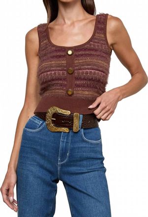 L'agence Galene Knit Tank In Natural Multi