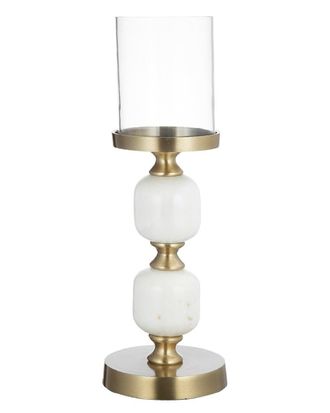 A&B Home Marble & Glass Pebble Hurricane