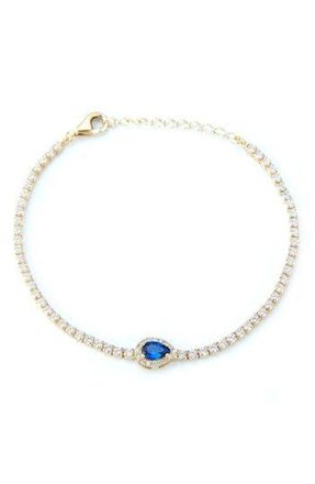 Sphera Milano 14K Yellow Gold Vermeil Pear CZ Tennis Bracelet at Nordstrom Rack