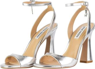 Steve Madden Sandalen met hak - Dames - Schoenen - Grijs - Maat: 36 EU Leer