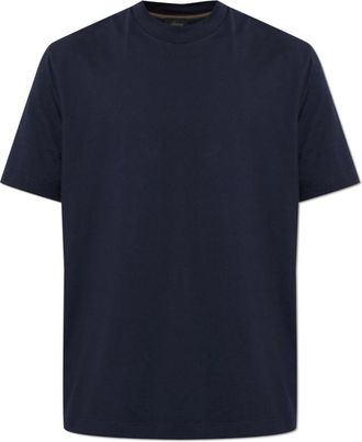 Brioni Katoenen T-shirt Met Logo - Heren - T-shirts - Blauw - M - Katoen - Tops